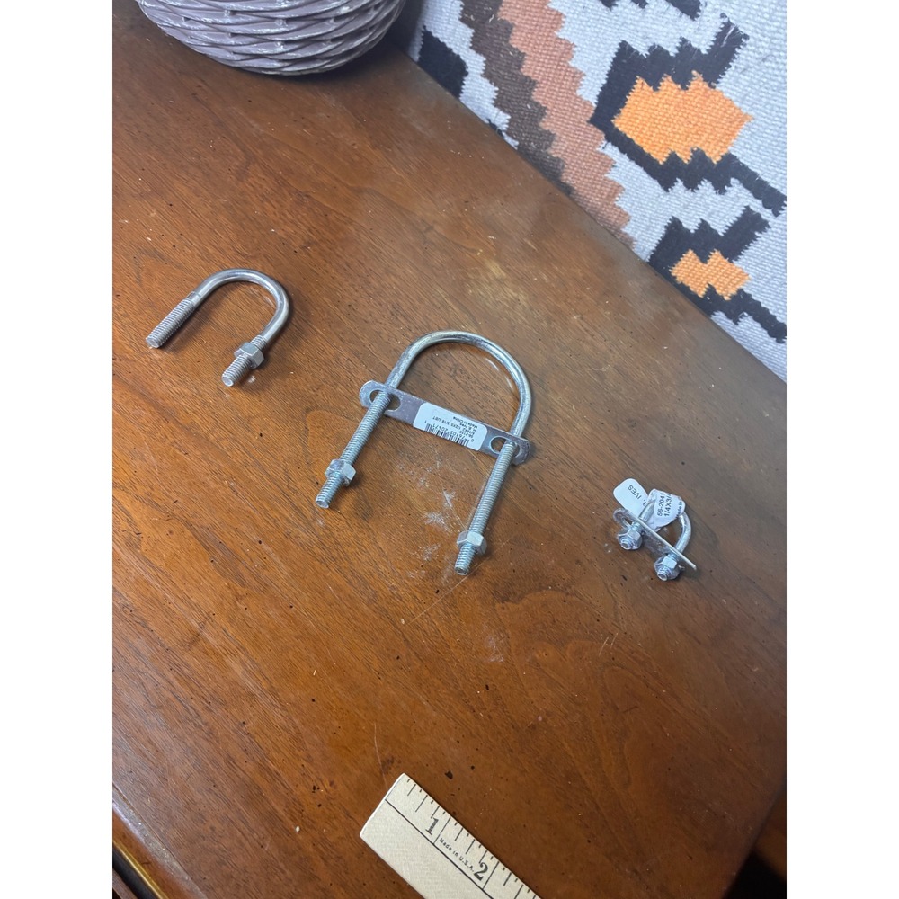 H.B. Ives U-Bolt Lot Unisex OS Silver Like New Hardware Fasteners Assorted Sizes